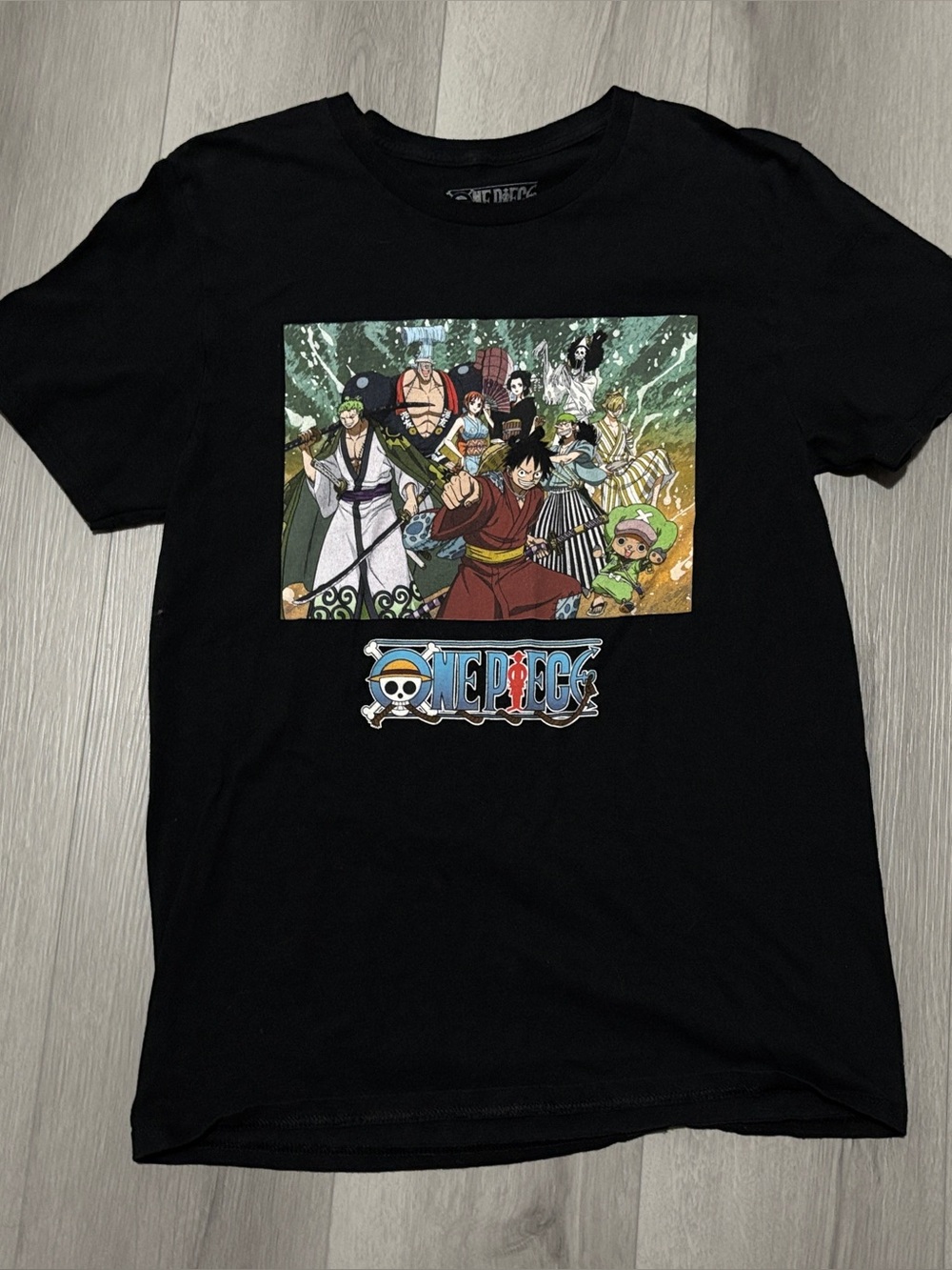One Piece Black Graphic Tee - Anime Crew Short Sleeve